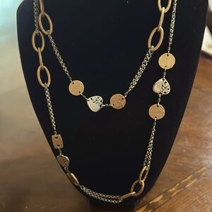 Brighton silver and gold plated 36 inch necklace